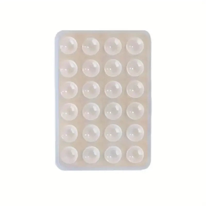Suport Adeziv Universal, Klevo, pentru Telefon/Tableta, cu 24 Ventuze, potrivit pentru Tik-Tok/Selfie/Vizionare Video, din Silicon, 8 x 5.5 x 1 cm, Transparent