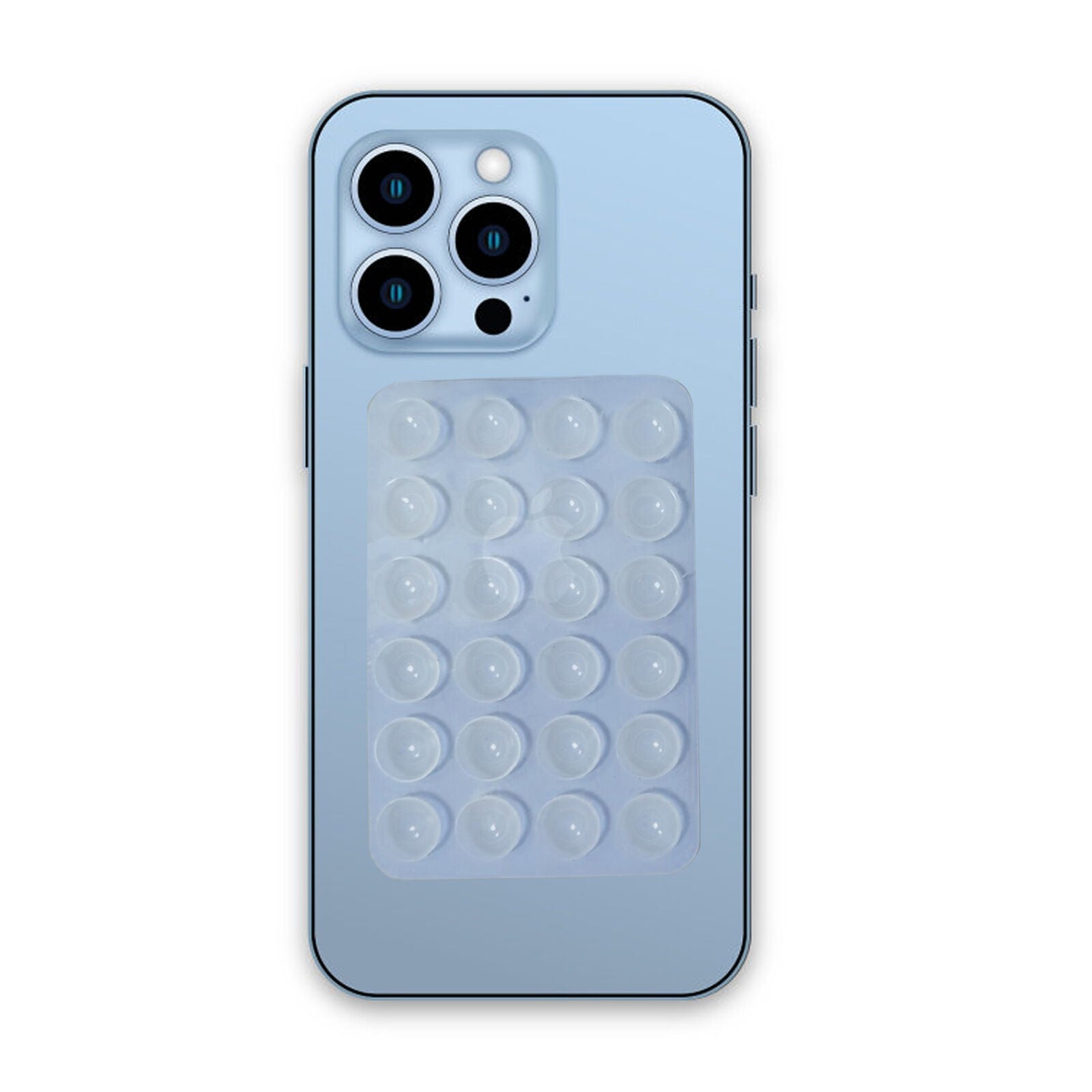 Suport Adeziv Universal, Klevo, pentru Telefon/Tableta, cu 24 Ventuze, potrivit pentru Tik-Tok/Selfie/Vizionare Video, din Silicon, 8 x 5.5 x 1 cm, Transparent