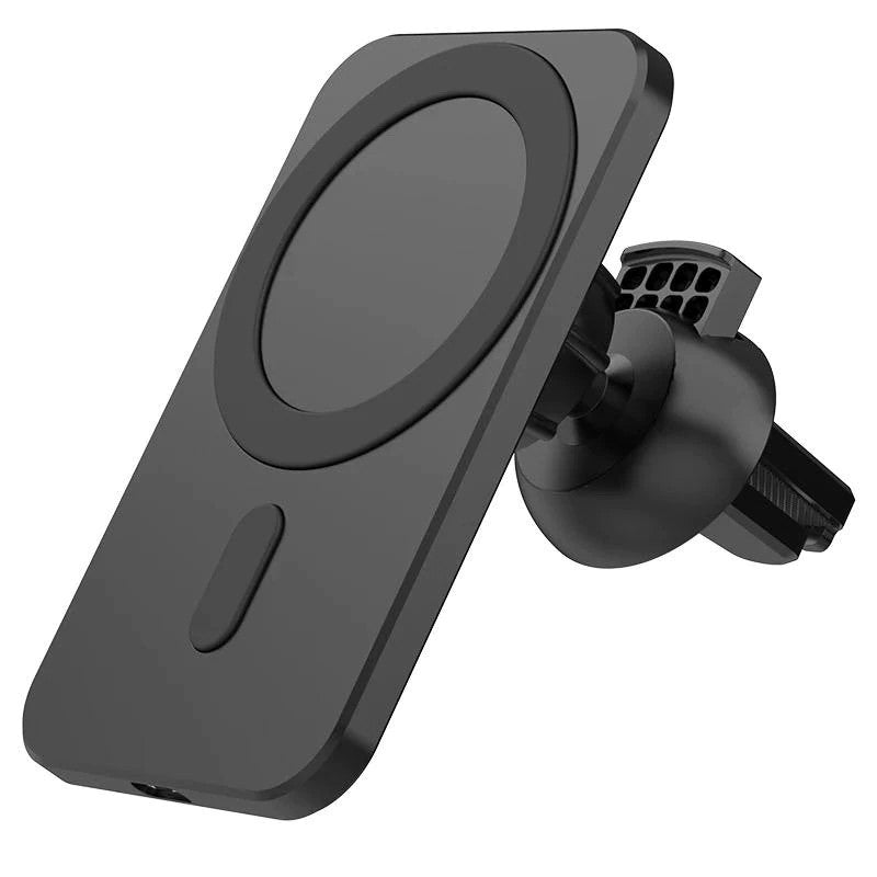 Suport auto cu incarcare wireless tip Magsafe 15W, Klevo, compatibil iPhone, Negru