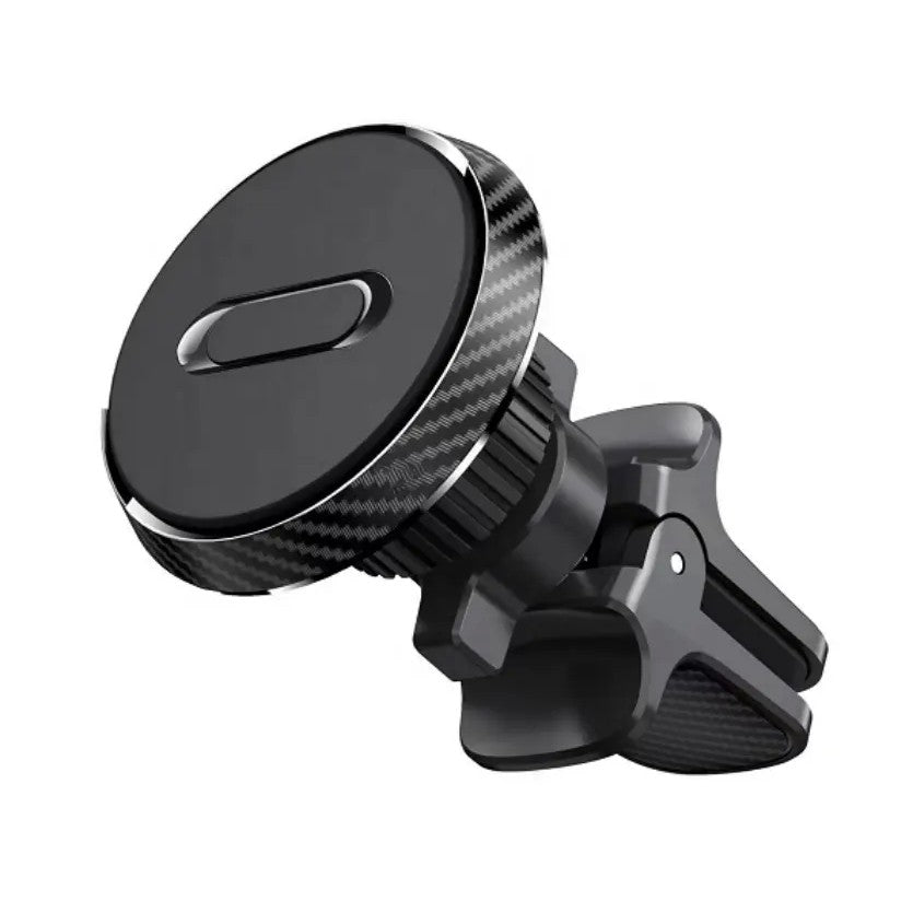 Suport Auto Magnetic Klevo 360 grade cu prindere de grila de aerisire, 50 mm, Ajustabil, 4 Magneti  incorporati, Negru