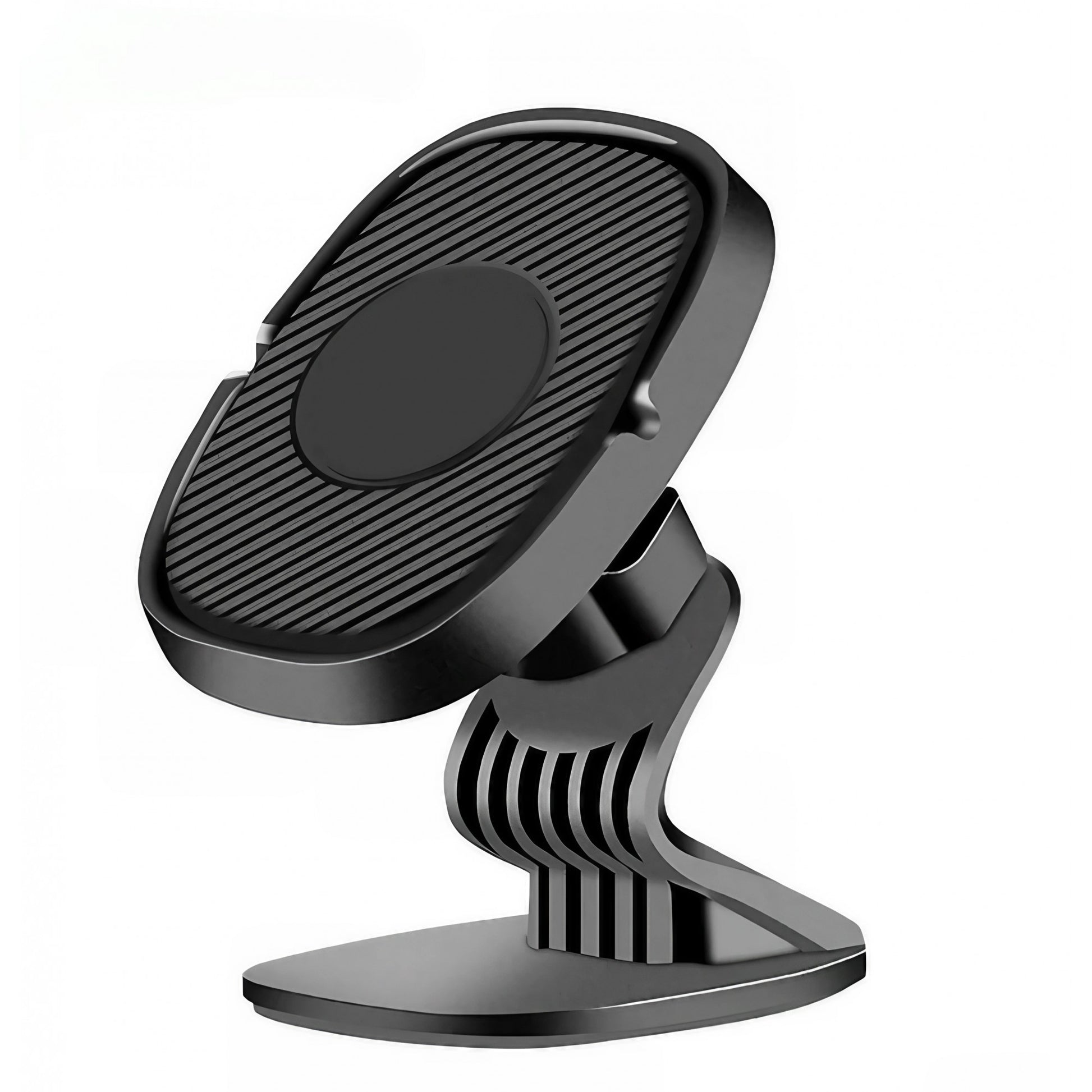 Suport Auto Magnetic Klevo 360 grade cu adeziv, 53 mm, Holder JS - 668, compatibil cu dispozitive intre 4" - 7", Ajustabil, 6 Magneti Neodymium  incorporati, Negru