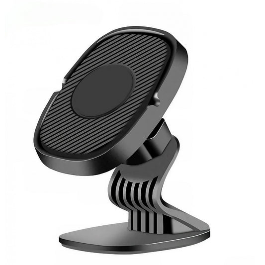 Suport Auto Magnetic Klevo 360 grade cu adeziv, 53 mm, Holder JS - 668, compatibil cu dispozitive intre 4" - 7", Ajustabil, 6 Magneti Neodymium  incorporati, Negru