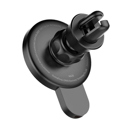 Suport auto MagSafe cu incarcare wireless 15W, Klevo, pentru seria iPhone 12, seria iPhone 13 si seria iPhone 14, Negru