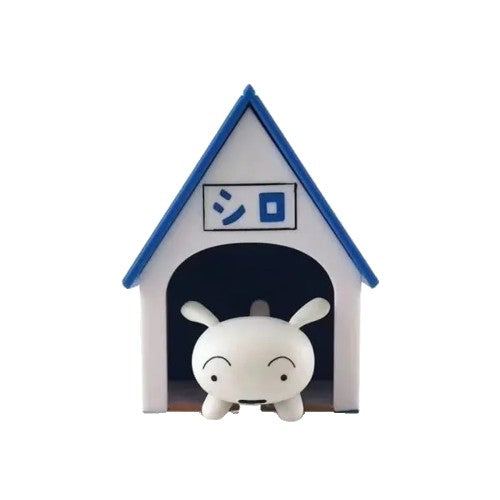 Suport de Chei, Klevo, Model Casuta si Breloc Caine Alb, 7x6x4cm