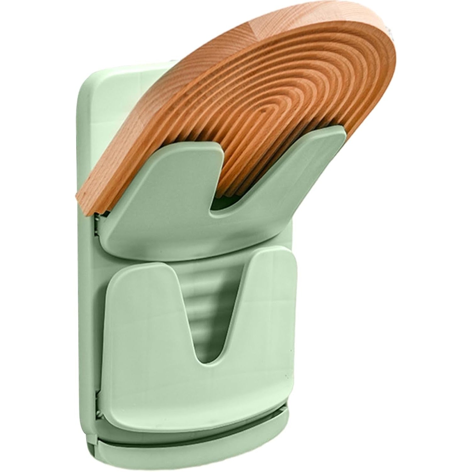 Suport de Bucatarie, Klevo, pentru Capace/Tocatoare, din Plastic, Colectare Apa Scursa, Montare fara Perfoarare, 33.3 x 20.7 x 3.5 cm, Verde