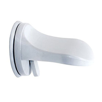 Suport de Picior, Klevo, pentru Baie, cu Ventuza, din PP si PVC, Antiderapant, 11.5 x 15 cm, Alb