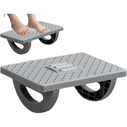 Suport Ergonimic pentru Picioare, Klevo, Plastic, cu Role de Masaj pentru Talpi, pentru Birou, Usor de Transportat, Detasabil, 33.5x24x12 cm, Gri
