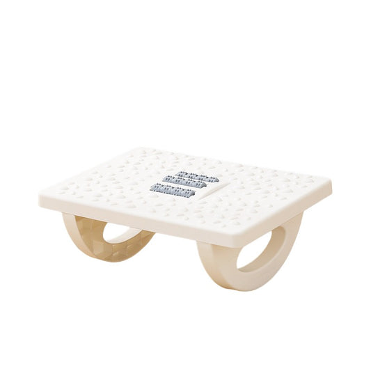 Suport Ergonimic pentru Picioare, Klevo, Plastic, cu Role de Masaj pentru Talpi, pentru Birou, Usor de Transportat, Detasabil, 33.5x24x12 cm, Alb