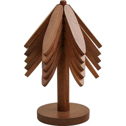 Suport Termic pentru Vase Fierbinti, Klevo, Bambus, Izolatie Termica, Rezistenta la Temperatura Inalta, 21 x 13.5 cm, Maro Inchis