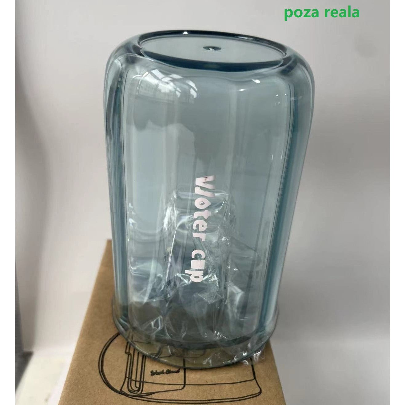 Suport Multifunctional 2 in 1, Pahar si Suport pentru Periuta de Dinti, Klevo, Plastic, Dimensiune: 10.4 x 7.3 x 7.3 cm, Albastru