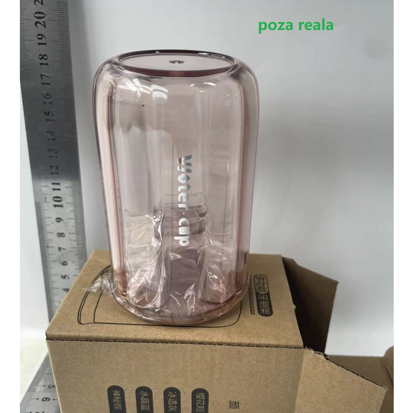 Suport Multifunctional 2 in 1, Pahar si Suport pentru Periuta de Dinti, Klevo, Plastic, Dimensiune: 10.4 x 7.3 x 7.3 cm, Roz