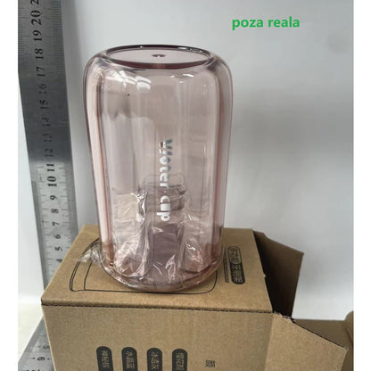 Suport Multifunctional 2 in 1, Pahar si Suport pentru Periuta de Dinti, Klevo, Plastic, Dimensiune: 10.4 x 7.3 x 7.3 cm, Roz
