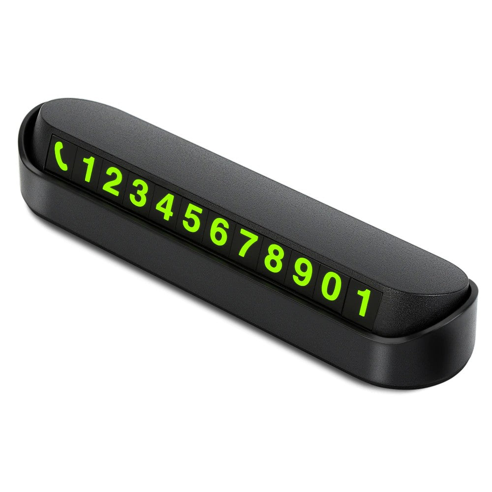 Suport numar telefon Klevo, afisaj parcare numar telefon/parcare temporara, Negru