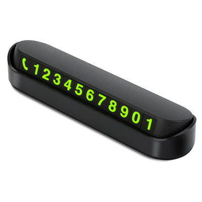 Suport numar telefon Klevo, afisaj parcare numar telefon/parcare temporara, Negru