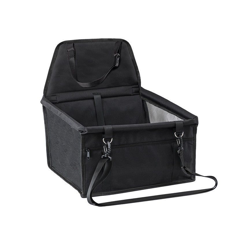 Scaun Auto pentru Animalele de Companie, Klevo, Cos Auto pentru Animale, cu Prindere de Scaun si Centura de Siguranta, 41 x 34 x 28 cm, Negru