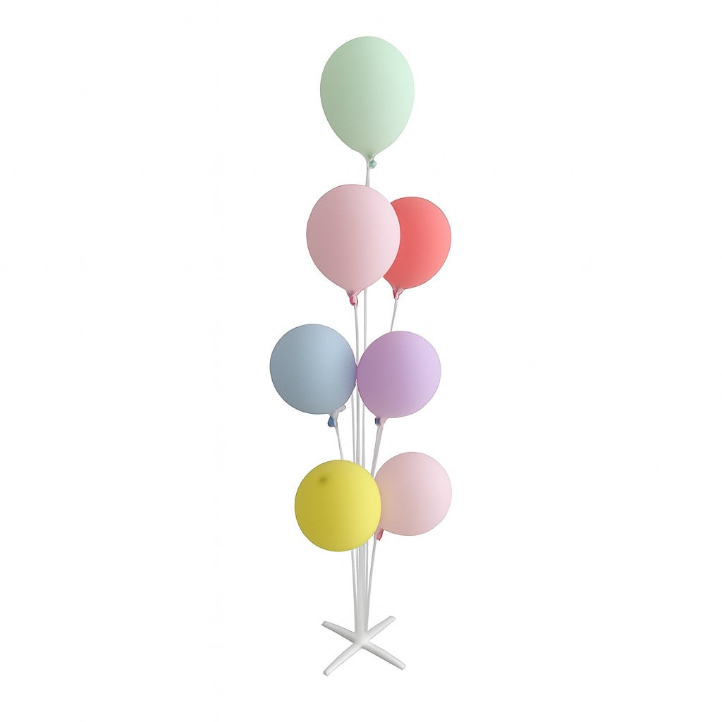 Suport pentru Baloane, Klevo, Suport pentru 7 Baloane, pentru ziua de nastere, Nunta, Decor cu baloane, Recuzita, Compatibil cu Baloanele Standard, 80 cm, Alb