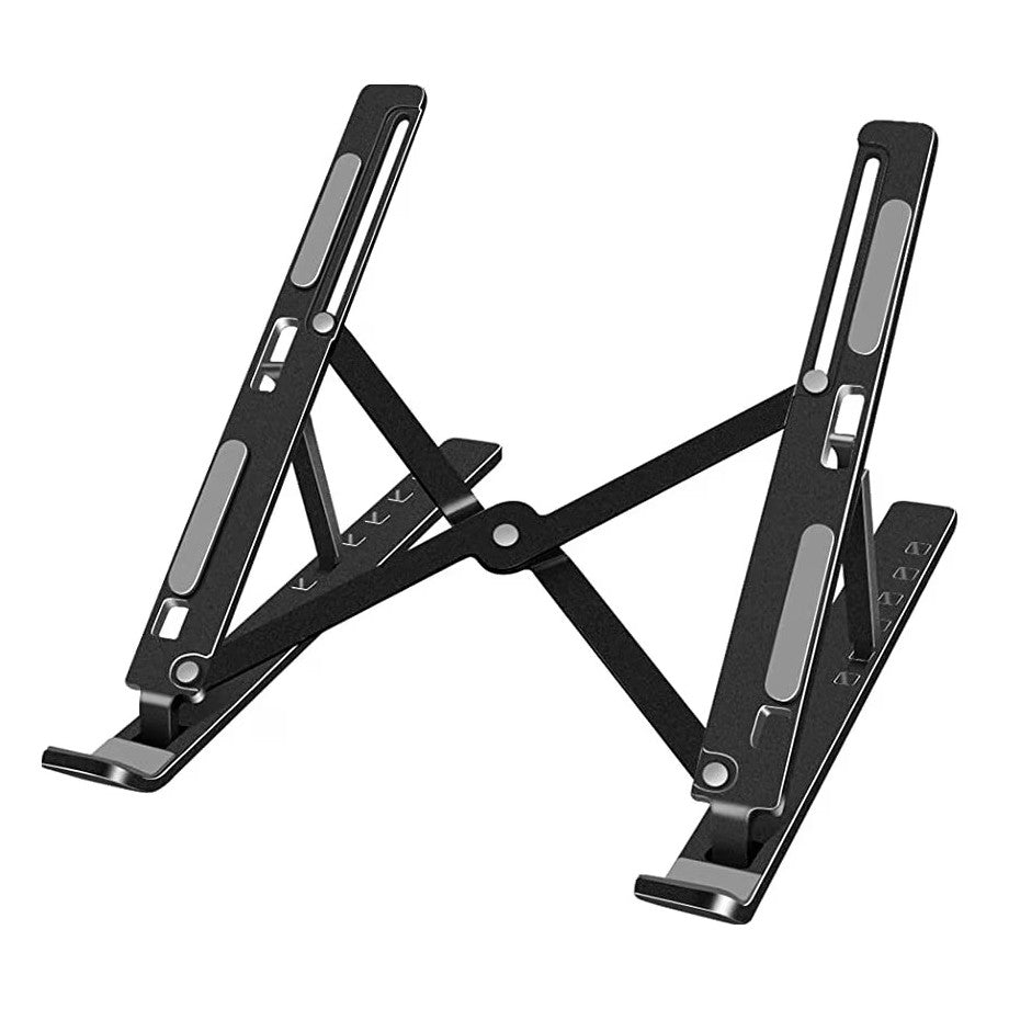 Suport pentru Laptop, Klevo, Suport Portabil Pliabil, Universal Reglabil Suspendat pentru Tableta, din Aliaj si ABS, 100-160 mm, 26 x 19 x 16 cm, Negru