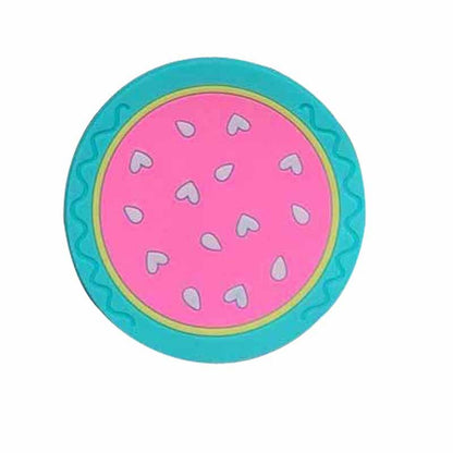 Suport pentru Pahar, Klevo, Model Pepene, din PVC, 10 cm, Rezistent la Caldura, Verde/Roz