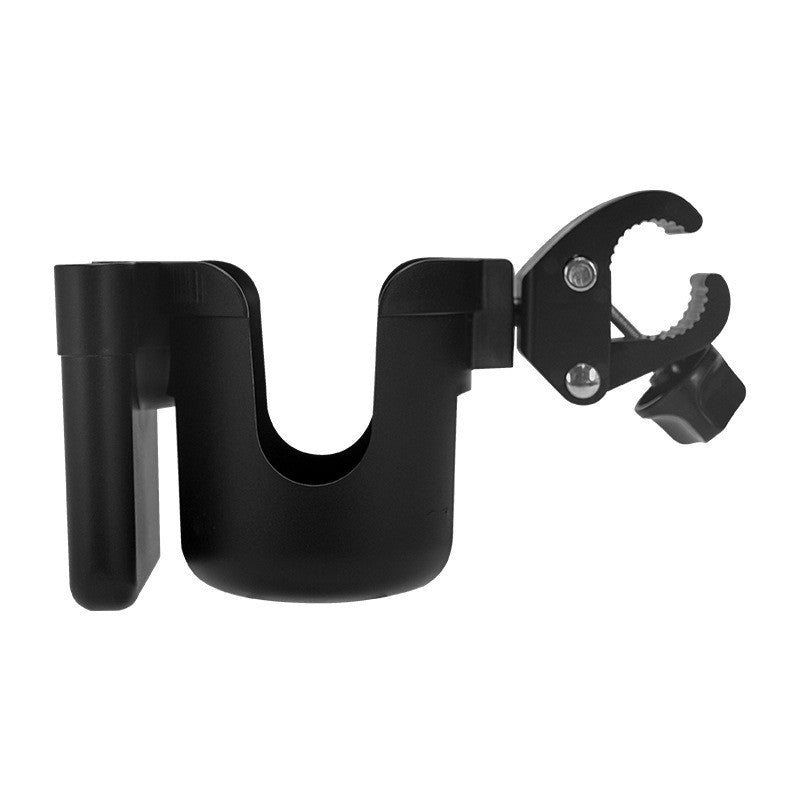 Suport pentru Pahar si Telefon, Klevo, Suport Universal pentru Sticle cu Fixare de bara, Compatibil cu Bicicleta, Carucior pentru Bebelusi, 20 x 10 x 9.5 cm, Negru