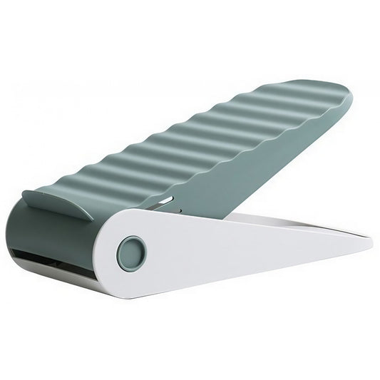 Suport pentru Pantofi, Klevo, cu Două Straturi, Organizator, Antiderapant și Durabil, Inălțime Reglabilă, 25.5x11x7.5 cm, Verde, 150 g