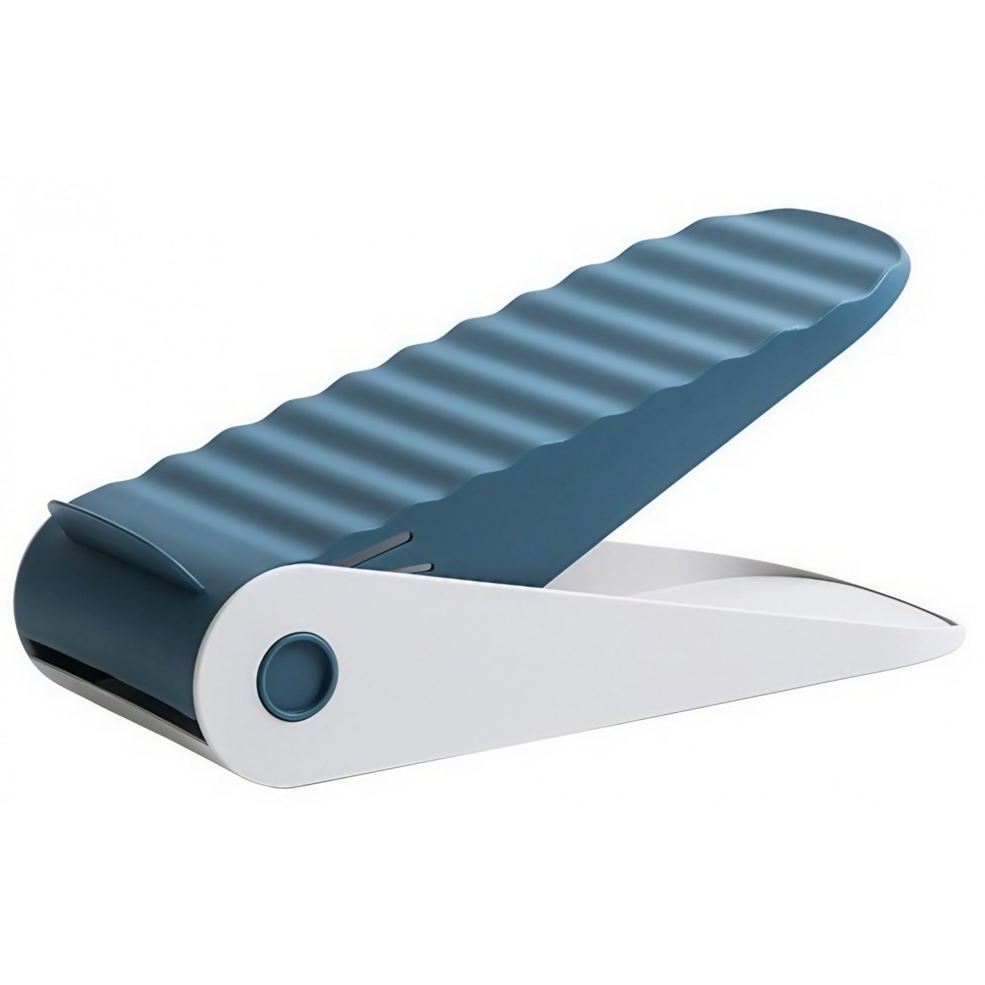 Suport pentru Pantofi, Klevo, cu Două Straturi, Organizator, Antiderapant și Durabil, Inălțime Reglabilă, 25.5x11x7.5 cm, Albastru, 150 g