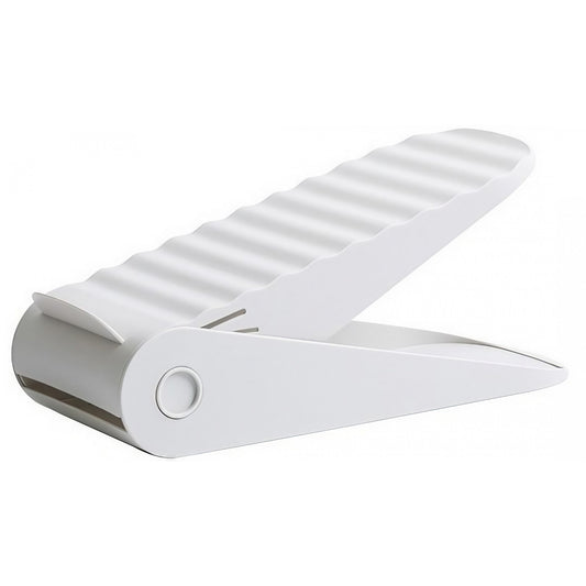 Suport pentru Pantofi, Klevo, cu Două Straturi, Organizator, Antiderapant și Durabil, Inălțime Reglabilă, 25.5x11x7.5 cm, Alb, 150 g
