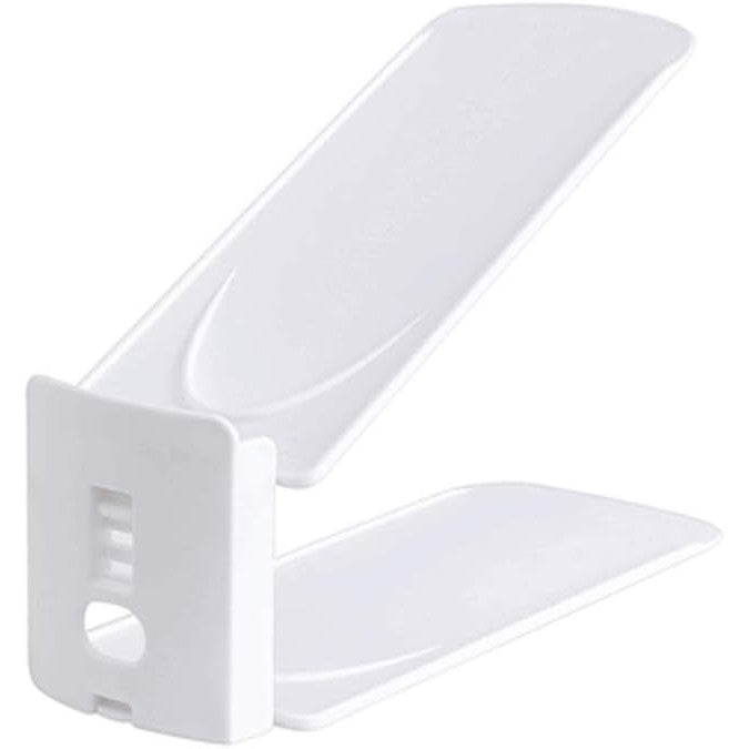Suport pentru Pantofi, Klevo, din Plastic, Reglabil, 2 Niveluri, 27 x 10 x 20 cm, Alb