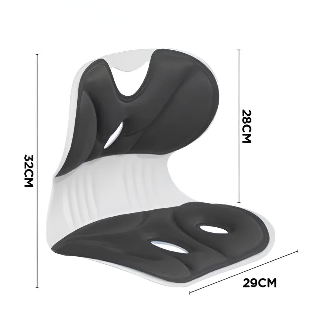 Suport pentru Scaun, Klevo, pentru Corectarea Posturii, Portabil, Ergonomic, Ameliorare Durere, Respirabil, 32x29x28 cm, Marime S, Negru