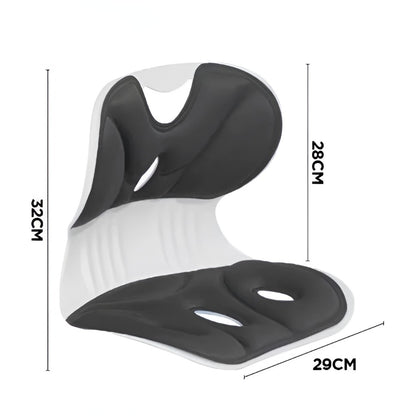 Suport pentru Scaun, Klevo, pentru Corectarea Posturii, Portabil, Ergonomic, Ameliorare Durere, Respirabil, 32x29x28 cm, Marime S, Negru