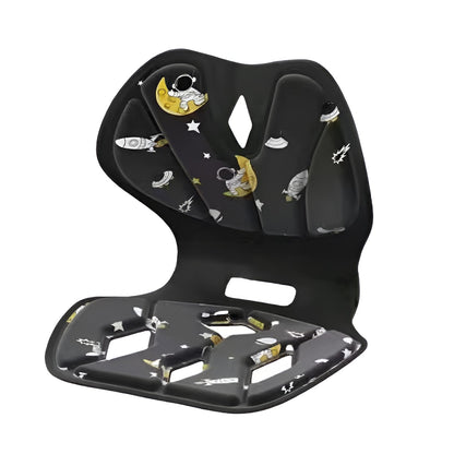 Suport pentru Scaun, Klevo, pentru Corectarea Posturii, Portabil, Pliabil, Ergonomic, Ameliorare Durere, Respirabil, 35x32x30 cm, Marime L, Model Rachete, Negru