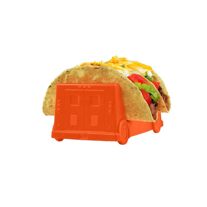 Suport pentru Taco, Klevo, Model Autobuz, 14 x 7.5 x 6.5 cm, din PP, Portocaliu