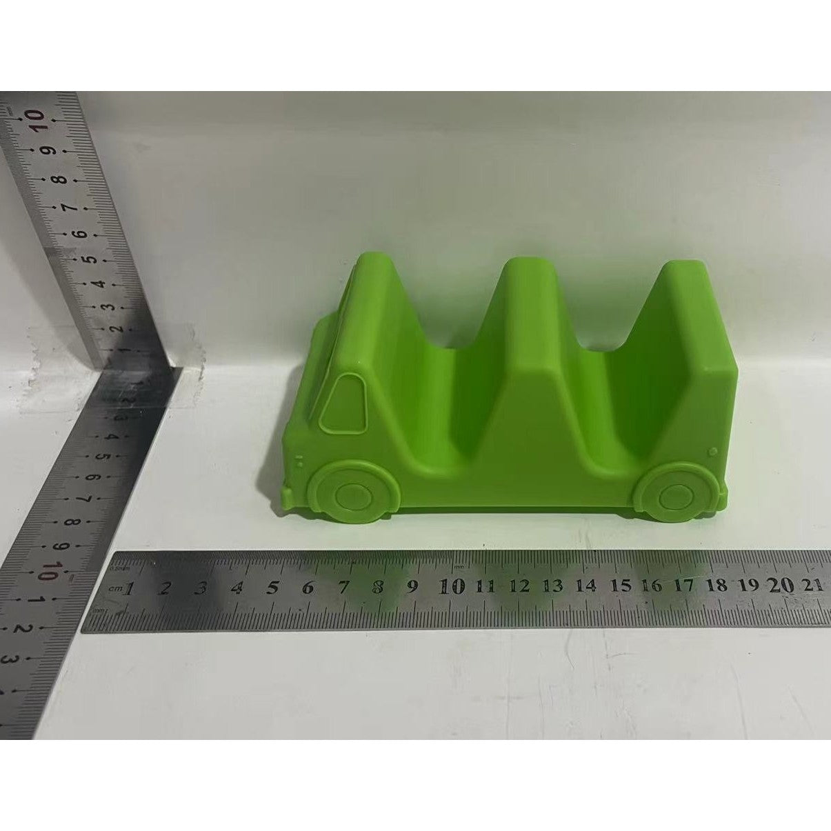 Suport pentru Taco, Klevo, Model Autobuz, 14 x 7.5 x 6.5 cm, din PP, Verde