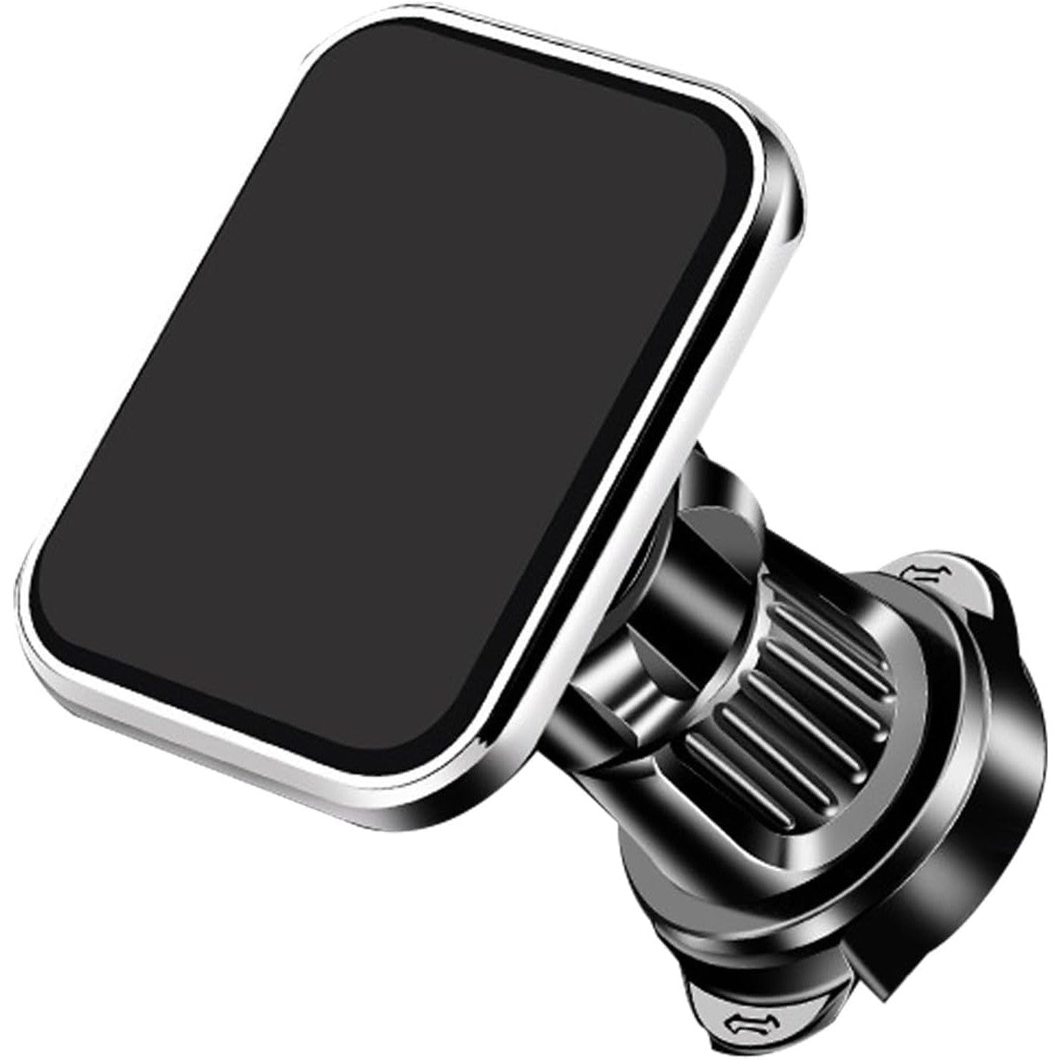 Suport Auto pentru Telefon, Klevo, MagSafe, cu Magnet, Prindere Grila de Ventilatie, Detalii Fine, Rotativ 360 de Grade, Plastic Magnet Silicon, 5.1x3.9 cm, Negru Argintiu