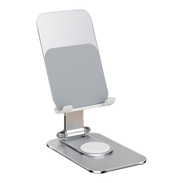 Suport pentru Telefon, Klevo, Suport Pliabil pentru Streaming, din Aliaj de Aluminiu, Compatibil cu Tableta, pentru Birou, 14.6 x 11.5 x 7 cm, Aurora Silver