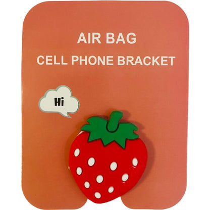 Suport Stand Adeziv Popsocket Klevo, Model Capsuna, Pentru Telefon, Universal, Multicolor