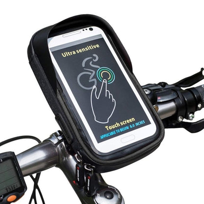 Suport de bicicleta Klevo Wheel UP  pentru telefoane cu ecran tactil =< 6.0 inch impermeabil, negru