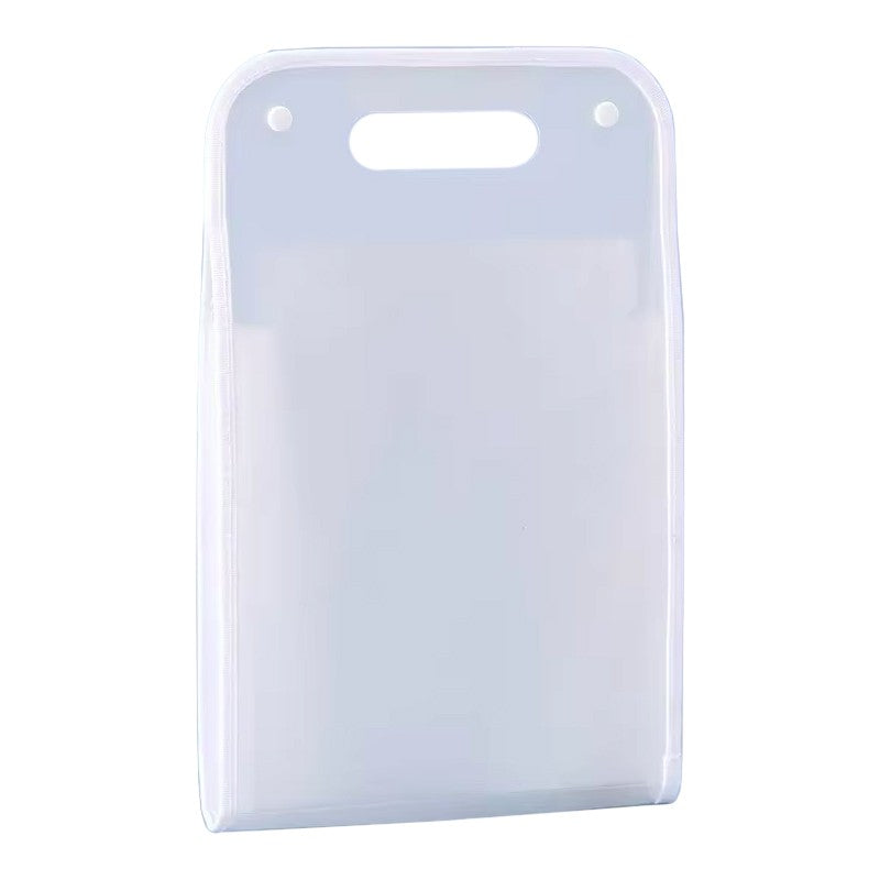 Suport Vertical pentru Hartii A4, Klevo, Suport Portabil pentru Hartie A4 cu Maner, PP, pentru Depozitare Hartii si Documente, 37x24.3 cm Alb