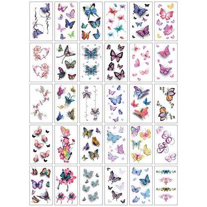Set 30 Tatuaje Temporare, Klevo, pe Baza de Apa, Model 2, Multicolor
