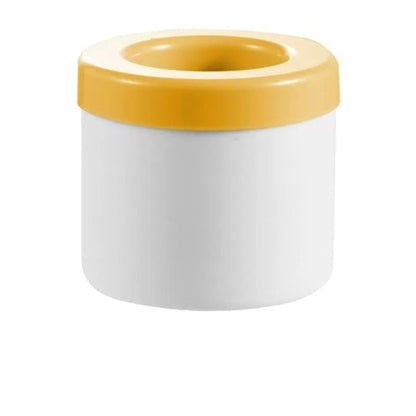 Tava de Gheata din Silicon cu Capac, Klevo, Forma de Gheata pentru Racirea Bauturilor, in Forma de Pahar, Silicon fara BPA, Cuburi de Gheata, 9x8.5x8 cm, Galben