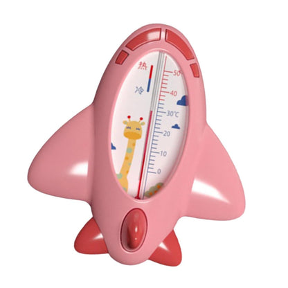 Termometru pentru Baie, Klevo, Plutitor, Rezistent la apa, Multifunctional, Model Avion, 11x10x4 cm, Roz