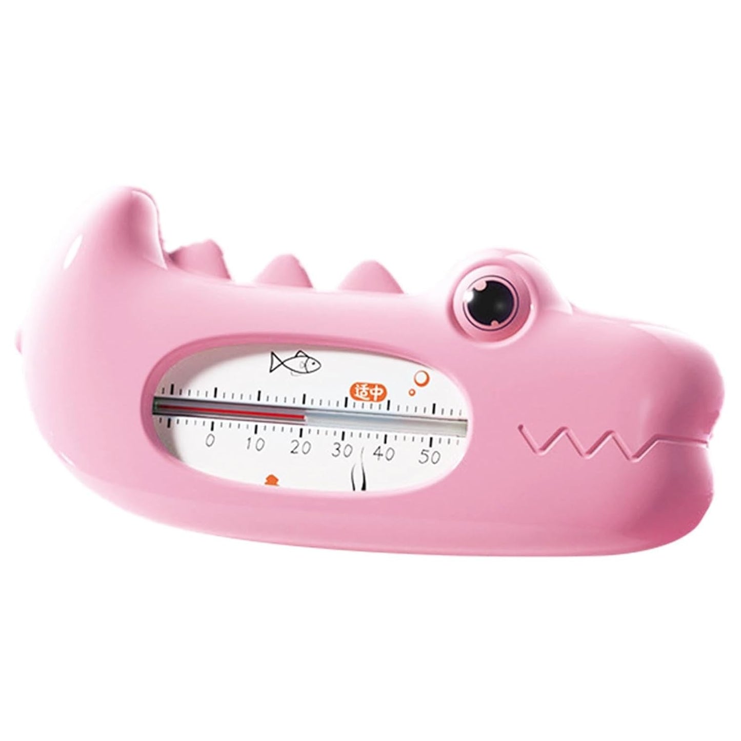 Termometru pentru Baie, Klevo, Plutitor, Rezistent la apa, Multifunctional, Model Crocodil, 2.7x6.5x3.7 cm, Roz