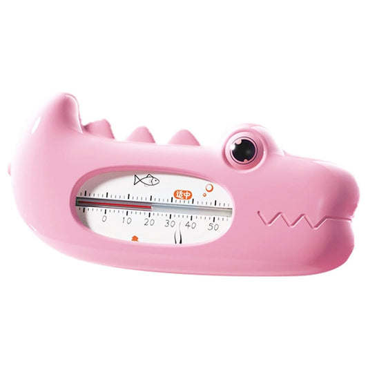 Termometru pentru Baie, Klevo, Plutitor, Rezistent la apa, Multifunctional, Model Crocodil, 2.7x6.5x3.7 cm, Roz