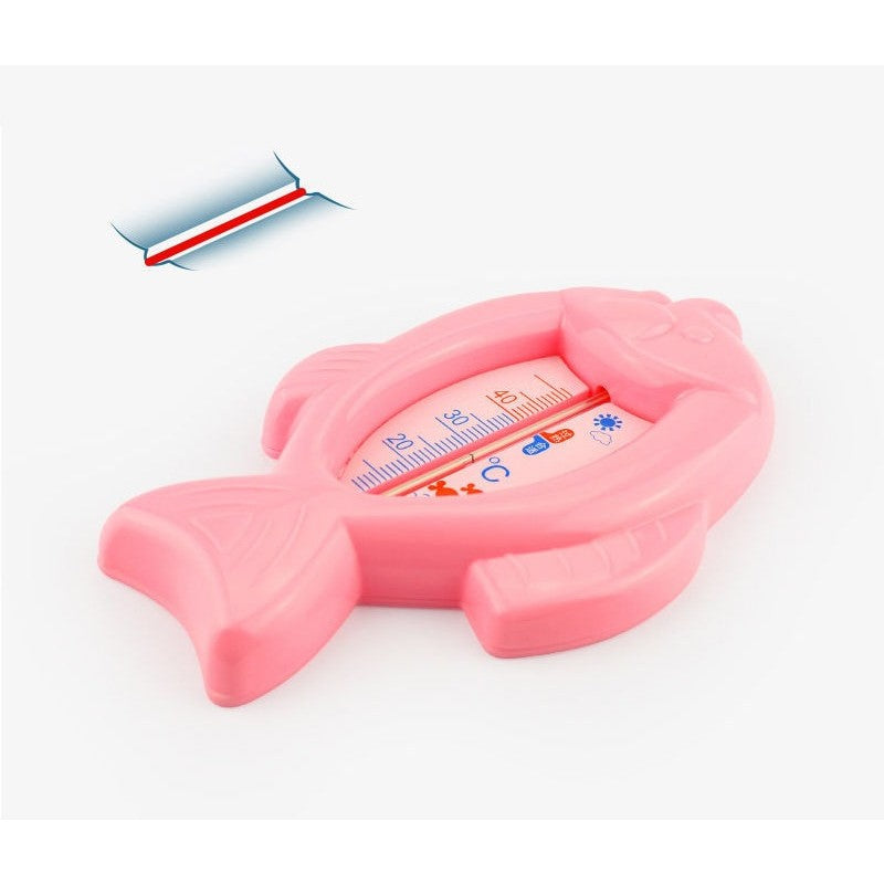 Termometru pentru Baie, Klevo, Plutitor, Rezistent la apa, Multifunctional, Model Peste, 15.5x9.5x2 cm, Roz