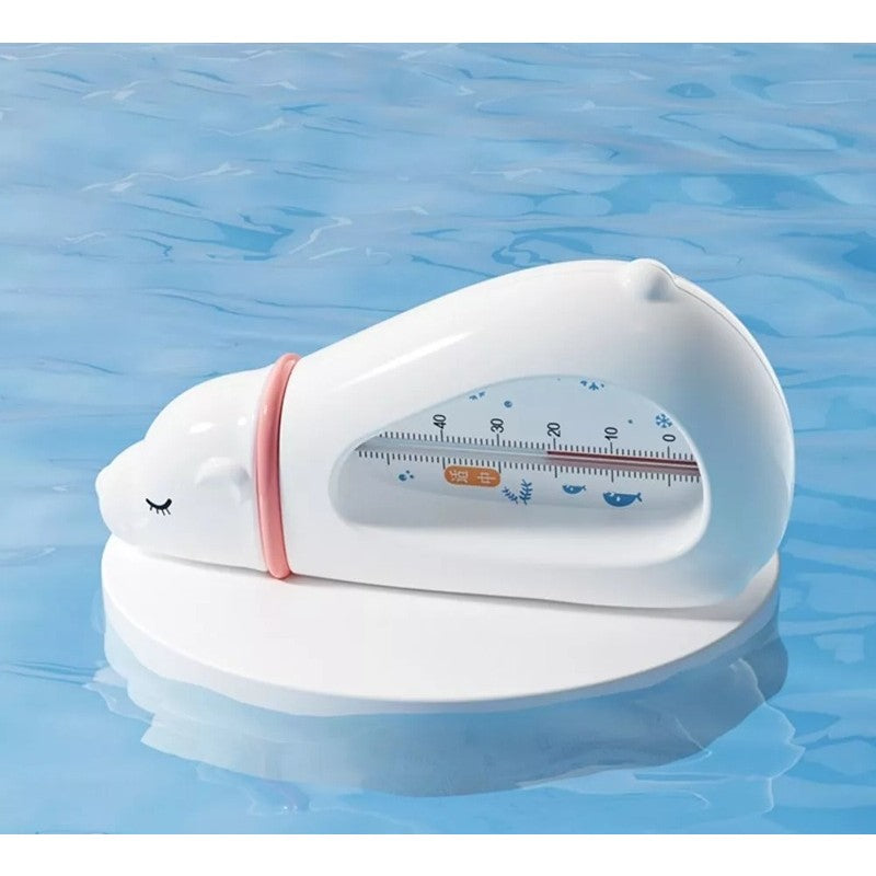 Termometru pentru Baie, Klevo, Plutitor, Rezistent la apa, Multifunctional, Model Urs Polar, 15x7.5x4 cm, Alb