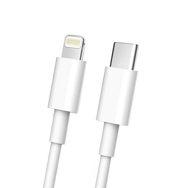 Cablu de date Fast Charge, Klevo, Power Delivery 27W, Compatibil cu iPhone, Port TYPE-C Lightning, Lungime 1.5 m, Alb