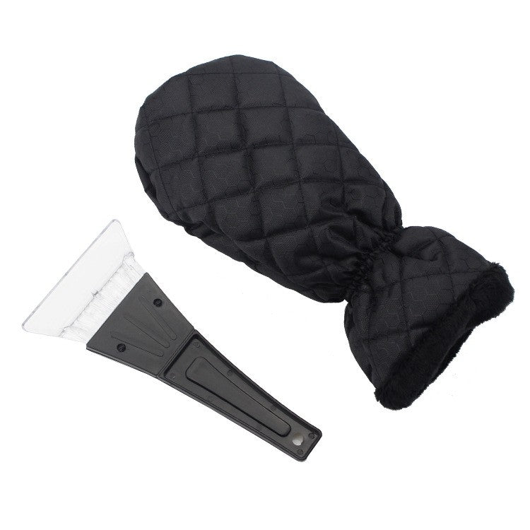 Set Manusa si Racleta pentru Zapada, Klevo, Impermeabila, Izolatie de Bumbac, 31 x 15 cm, Negru