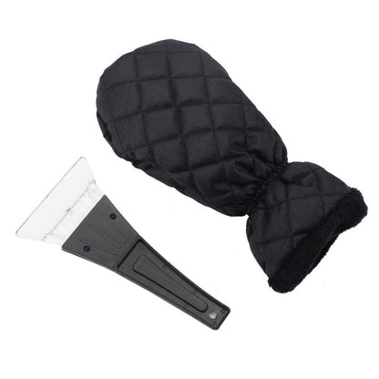 Set Manusa si Racleta pentru Zapada, Klevo, Impermeabila, Izolatie de Bumbac, 31 x 15 cm, Negru