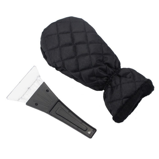 Set Manusa si Racleta pentru Zapada, Klevo, Impermeabila, Izolatie de Bumbac, 31 x 15 cm, Negru