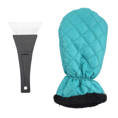 Set Manusa si Racleta pentru Zapada, Klevo, Impermeabila, Izolatie de Bumbac, 31 x 15 cm, Verde