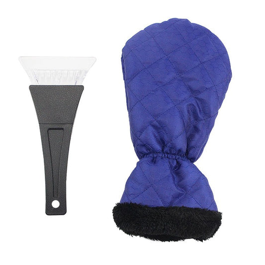 Set Manusa si Racleta pentru Zapada, Klevo, Impermeabila, Izolatie de Bumbac, 31 x 15 cm, Albastru